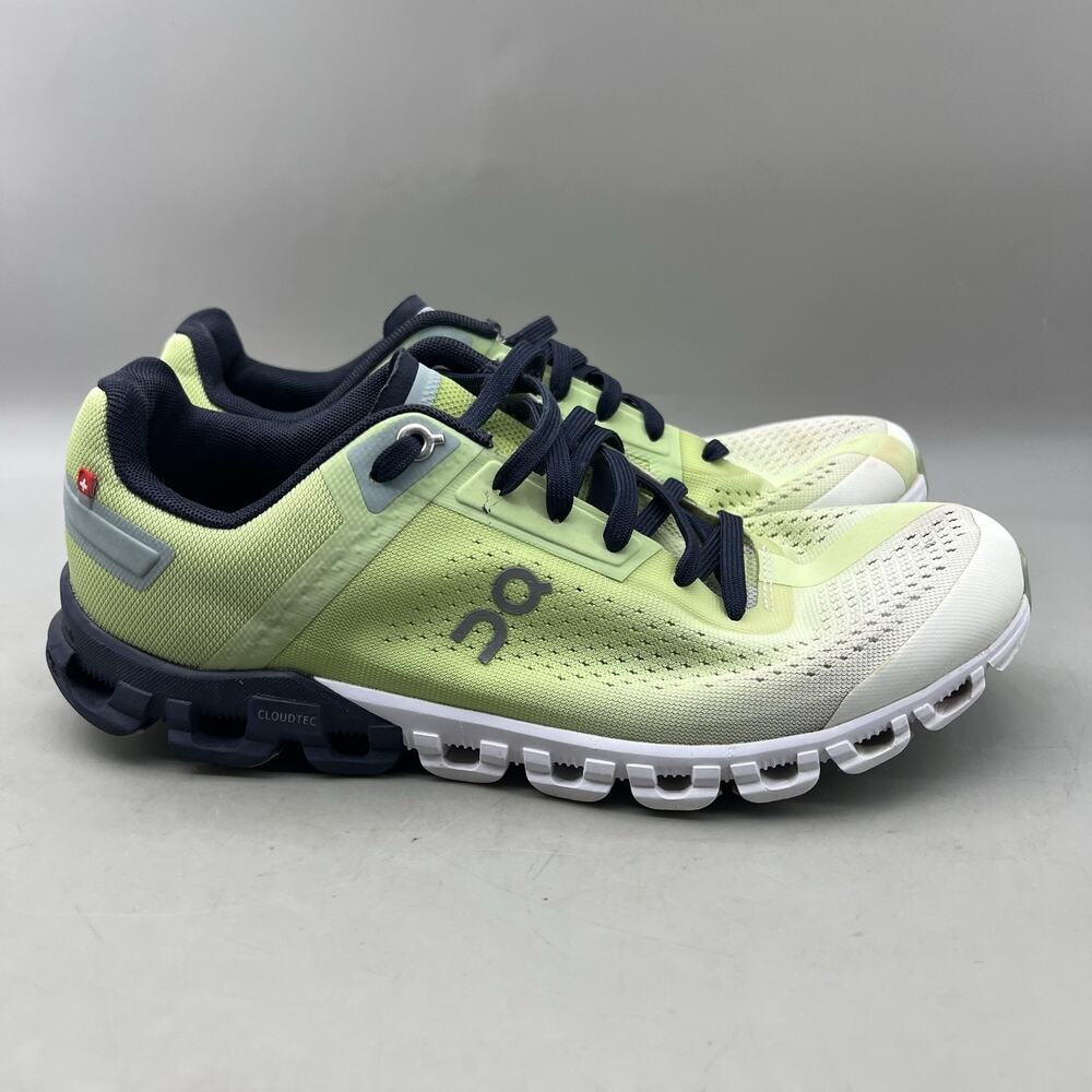 On Cloudflow 3.0 Running Shoes Women Size 8 Green White Mesh Comfort Sneakers